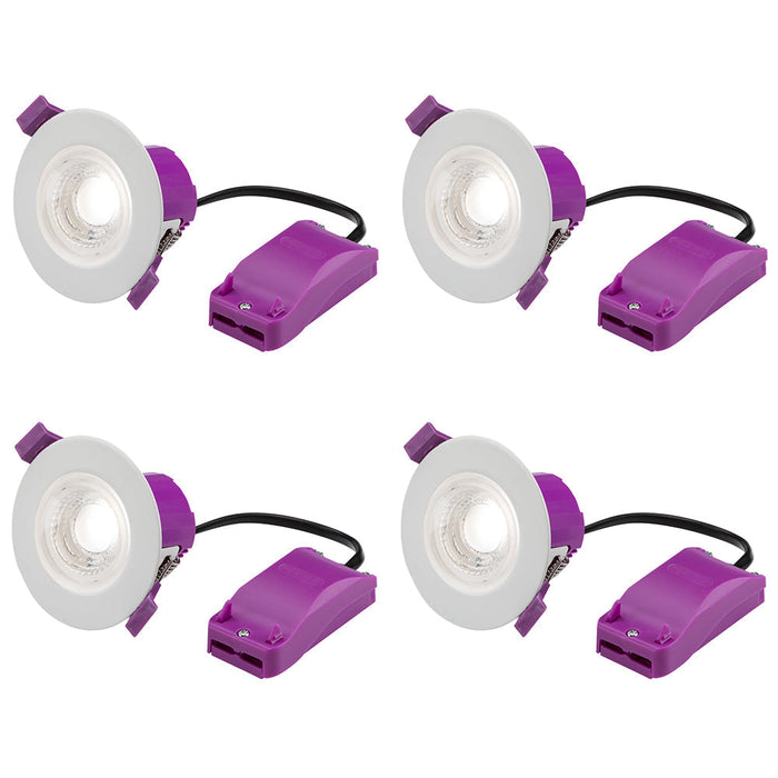 Knightsbridge RE6CTF RenuLED Fixed - 6W IP65 Fire-Rated LED Downlight with 3 x CCT (4 Pack)