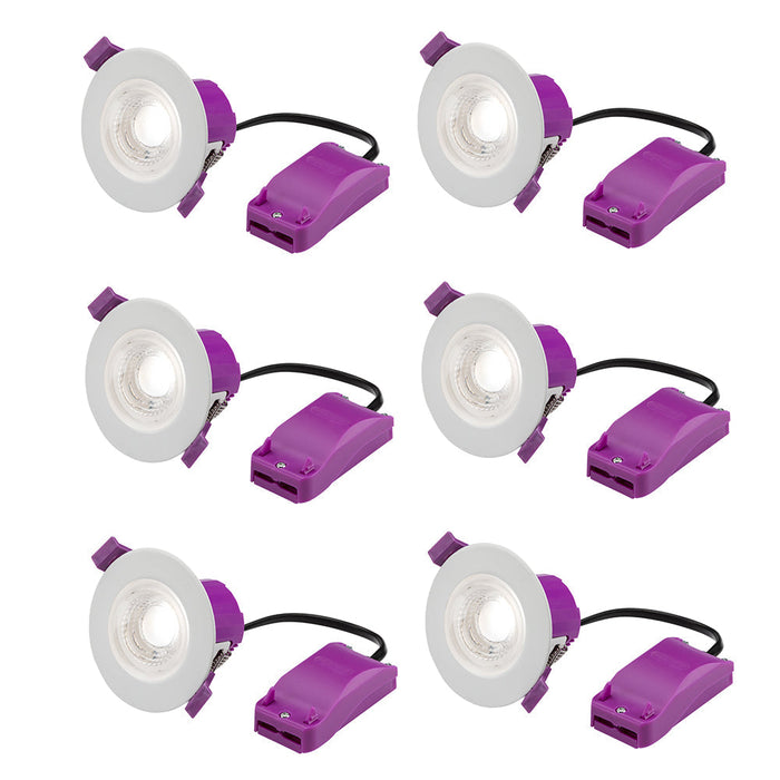 Knightsbridge RE6CTF RenuLED Fixed - 6W IP65 Fire-Rated LED Downlight with 3 x CCT (6 Pack)