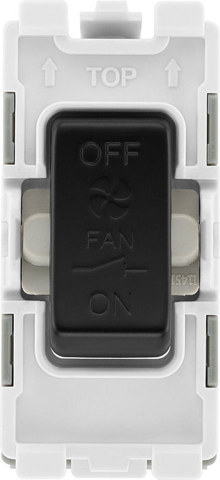 BG RFB15 Nexus Grid 20A Triple Pole Fan Isolator - Matt Black - westbasedirect.com