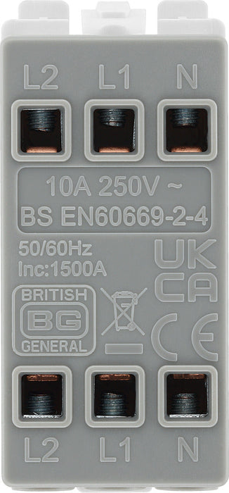 BG RFB15 Nexus Grid 20A Triple Pole Fan Isolator - Matt Black - westbasedirect.com