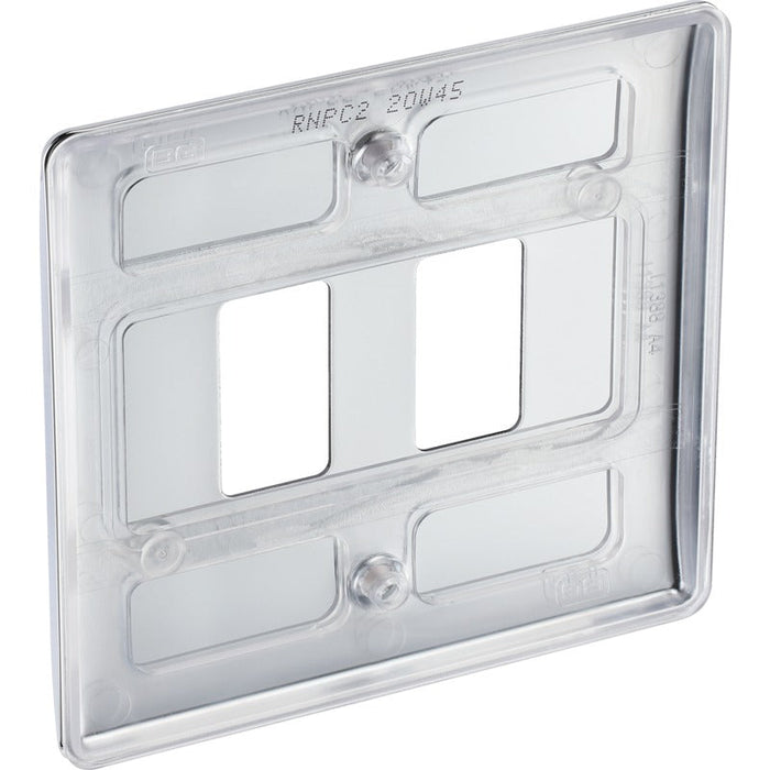 BG RNPC2 Nexus Metal 2G Grid Front Plate - Polished Chrome - westbasedirect.com