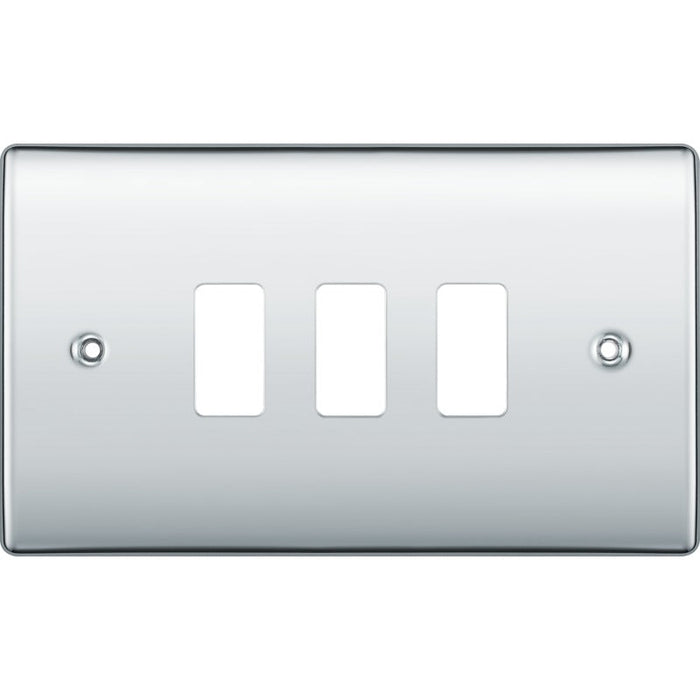 BG RNPC3 Nexus Metal 3G Grid Front Plate - Polished Chrome - westbasedirect.com