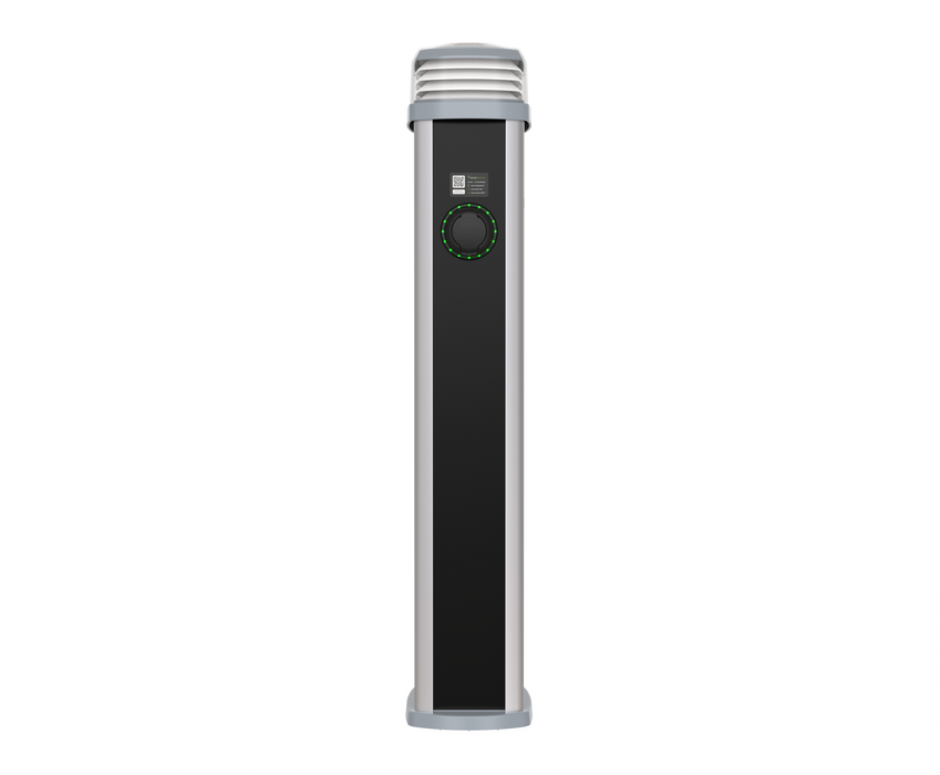 Rolec ROLEC0423B Quantum Smart EV Charging Pedestal - 2x up to 22kW 3PH Type 2 Sockets - Black - westbasedirect.com