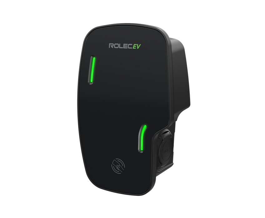 Rolec ROLEC3030B Zura Smart EV Charger - 2 x up to 7.4kw Type 2 Socket - Black - westbasedirect.com