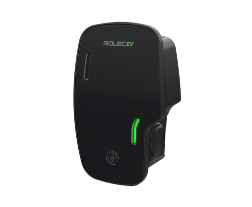 Rolec ROLEC3046B Zura Smart EV Charger - 1 x up to 22kW 3PH Type 2 Socket - Black - westbasedirect.com