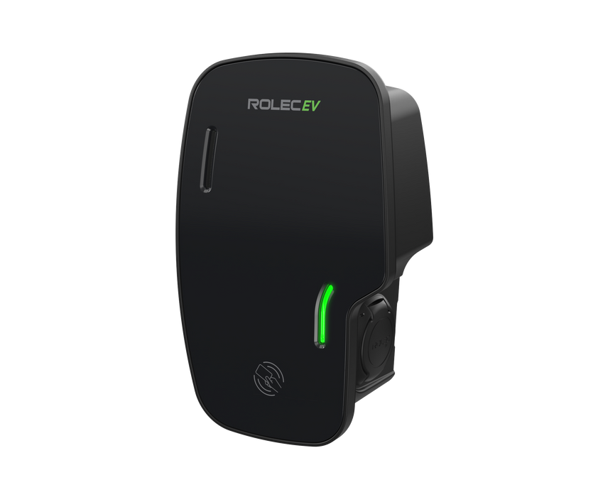 Rolec ROLEC3046B Zura Smart EV Charger - 1 x up to 22kW 3PH Type 2 Socket - Black - westbasedirect.com
