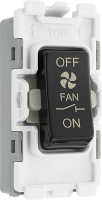 BG Evolve RPCDB15 Grid 10A Triple Pole Fan Isolator - Black