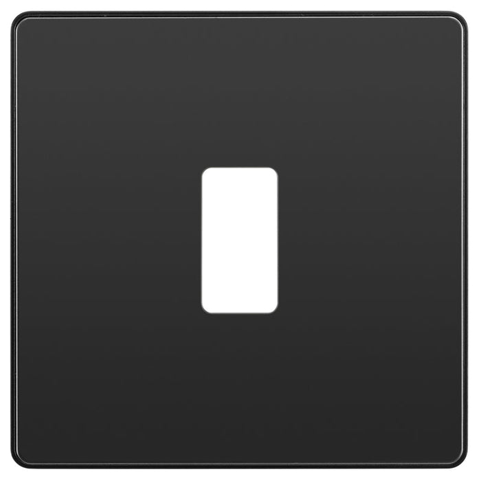 BG Evolve RPCDBC1B 1G Grid Front Plate - Black Chrome (Black) - westbasedirect.com