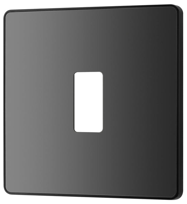 BG Evolve RPCDBC1B 1G Grid Front Plate - Black Chrome (Black) - westbasedirect.com