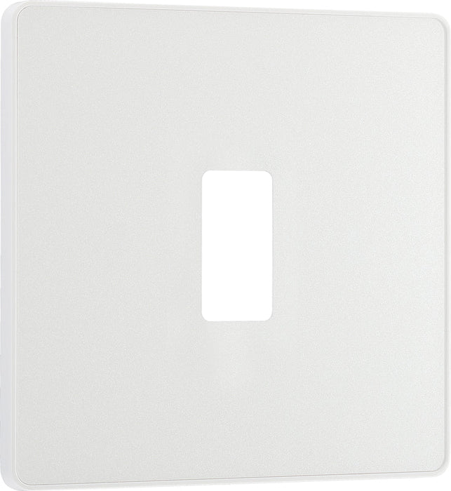 BG Evolve RPCDCL1W 1G Grid Front Plate - Pearlescent White (White) - westbasedirect.com