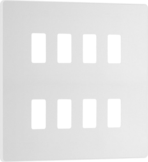 BG Evolve RPCDCL8W 8G Grid Front Plate - Pearlescent White (White) - westbasedirect.com
