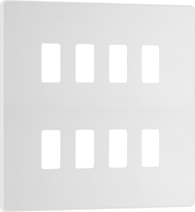 BG Evolve RPCDCL8W 8G Grid Front Plate - Pearlescent White (White) - westbasedirect.com