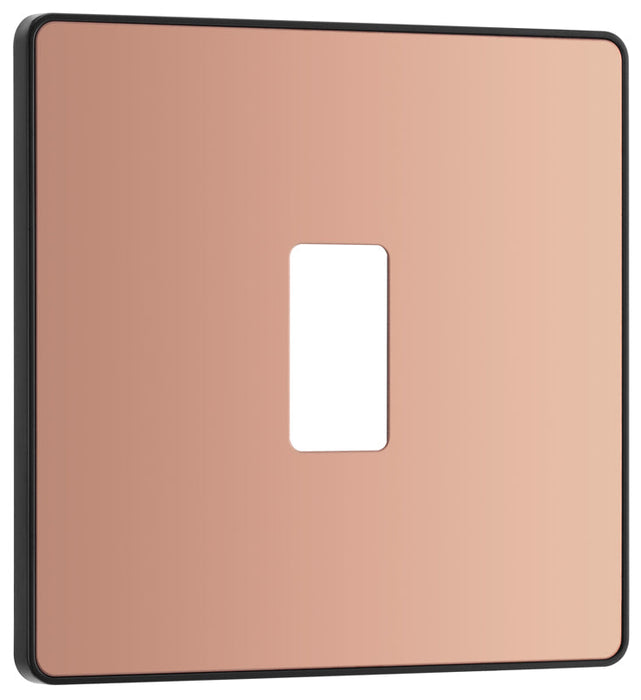 BG Evolve RPCDCP1B 1G Grid Front Plate - Polished Copper (Black) - westbasedirect.com