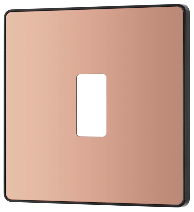 BG Evolve RPCDCP1B 1G Grid Front Plate - Polished Copper (Black) - westbasedirect.com