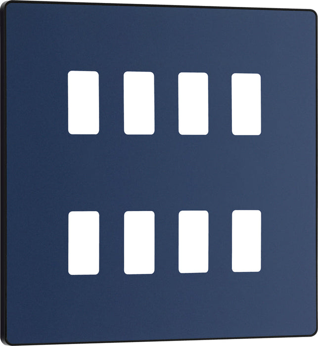 BG Evolve RPCDDB8B 8G Grid Front Plate - Matt Blue (Black) - westbasedirect.com