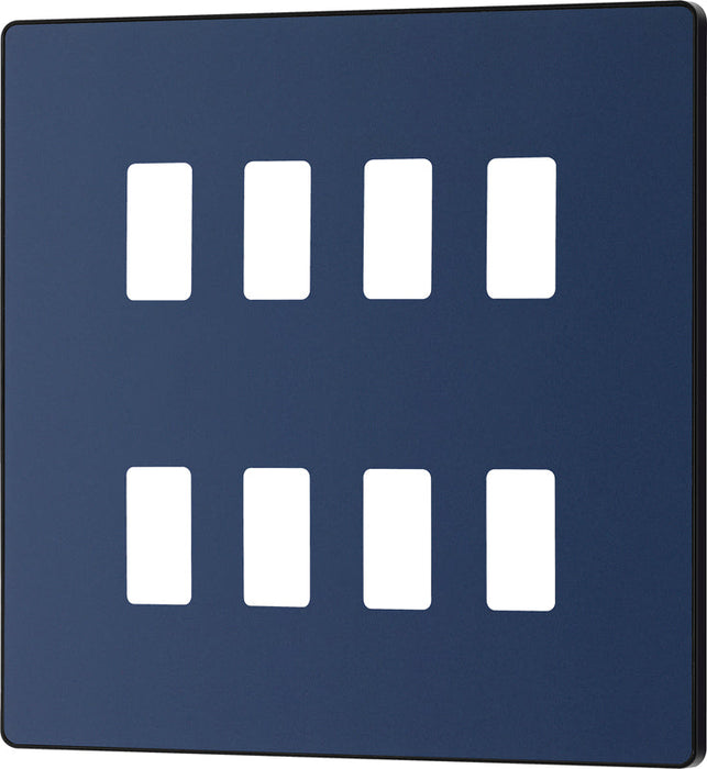 BG Evolve RPCDDB8B 8G Grid Front Plate - Matt Blue (Black) - westbasedirect.com