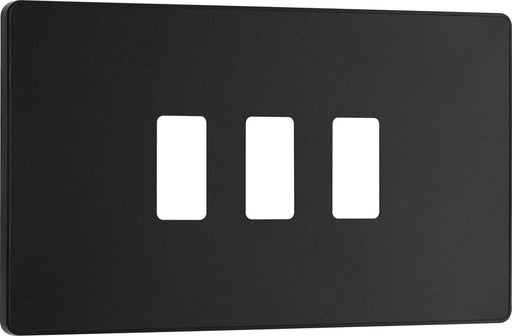 BG Evolve RPCDMB3B 3G Grid Front Plate - Matt Black (Black) - westbasedirect.com