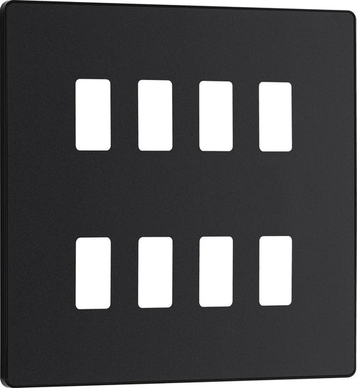BG Evolve RPCDMB8B 8G Grid Front Plate - Matt Black (Black) - westbasedirect.com