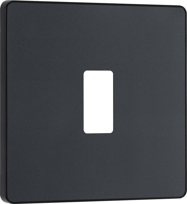 BG Evolve RPCDMG1B 1G Grid Front Plate - Matt Grey (Black) - westbasedirect.com