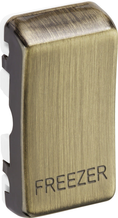 BG RRFZAB Nexus Grid Rocker Embossed (FREEZER) - Antique Brass - westbasedirect.com