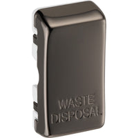 BG RRWDISBN Nexus Grid Rocker Embossed (WASTE DISPOSAL) - Black Nickel