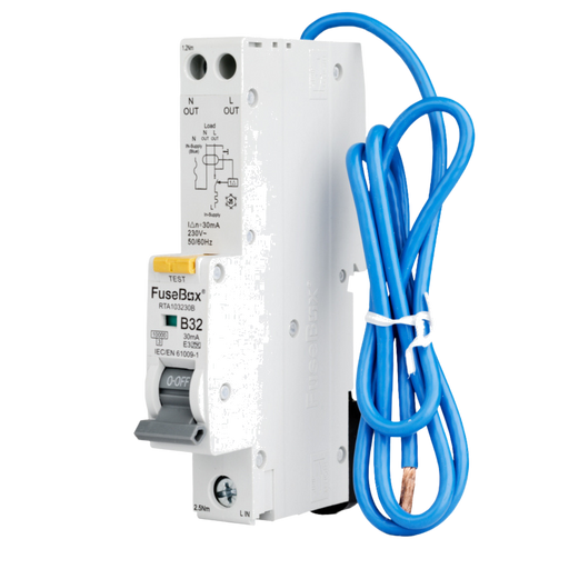 FuseBox RTA103230B 32A B Curve 10kA 30mA Type A RCBO - westbasedirect.com