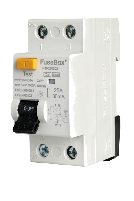 FuseBox RTF250302 Type F RCD 25A 30mA 2P - westbasedirect.com