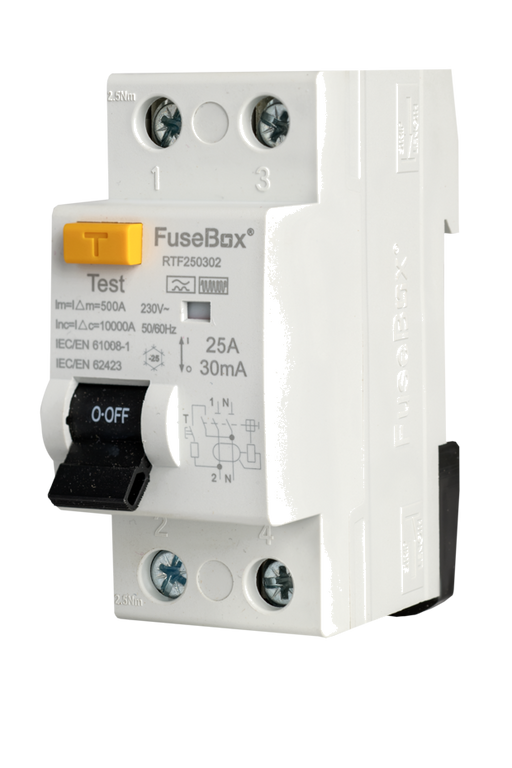 FuseBox RTF250302 Type F RCD 25A 30mA 2P - westbasedirect.com