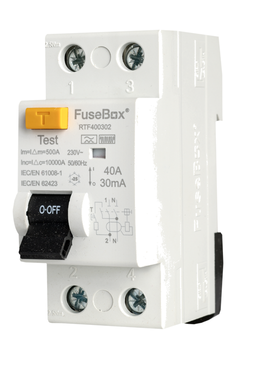 FuseBox RTF400302 Type F RCD 40A 30mA 2P - westbasedirect.com