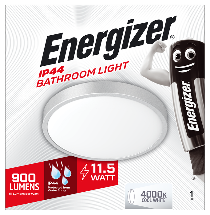 Energizer S12514 11.5W LED 250mm IP44 Bathroom Light - Cool White 4000K - westbasedirect.com
