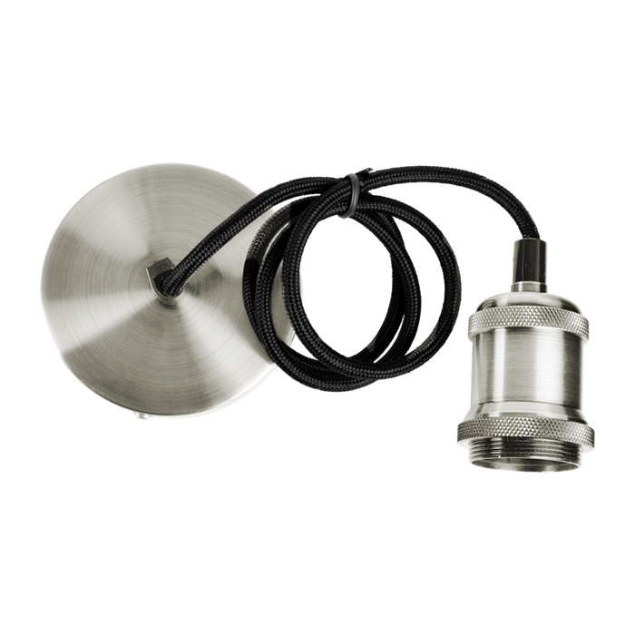 Energizer 120cm Adjustable Pendant - Brushed Chrome - westbasedirect.com