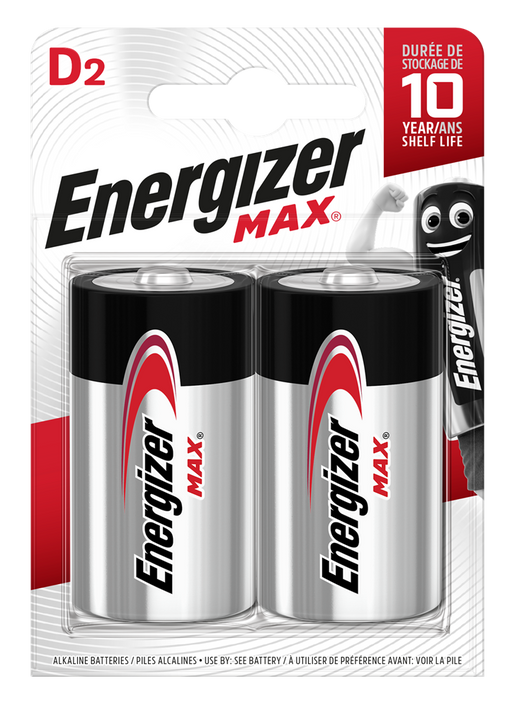 Energizer E301533400 Max D | 2 Pack - westbasedirect.com