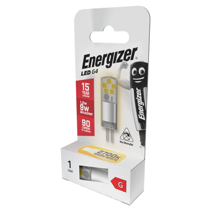 Energizer S18744 1.2W 90lm G4 LED Capsule Bulb Warm White 2700K - westbasedirect.com