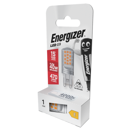 Energizer S18751 4.2W 470lm G9 LED Capsule Bulb Cool White 4000K - westbasedirect.com