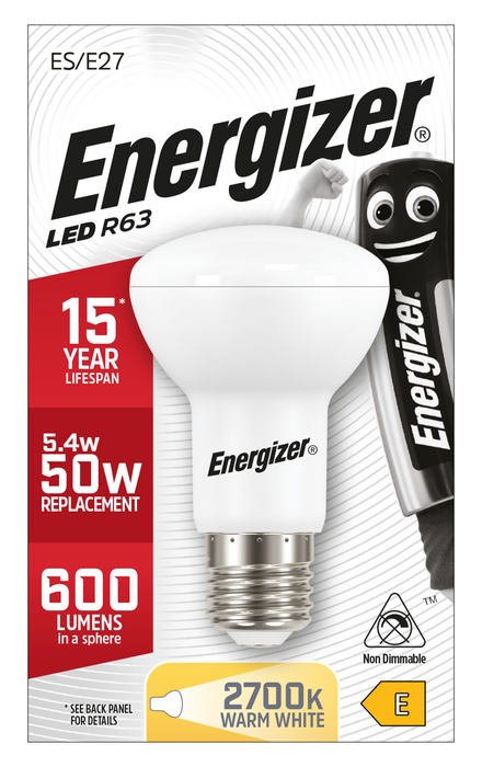 Energizer 7.8W 630lm E27 ES R63 High Tech LED Bulb Warm White 2700K - westbasedirect.com