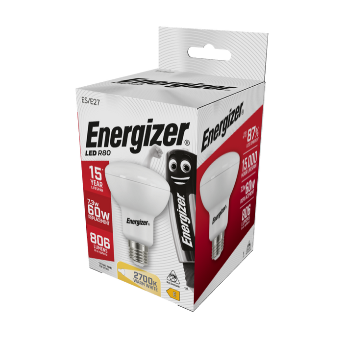 Energizer 10.5W 800lm E27 ES R80 High Tech LED Bulb Warm White 2700K - westbasedirect.com