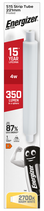 Energizer 3.5W 350lm S15 LED Strip Tube Warm White 2700K - westbasedirect.com