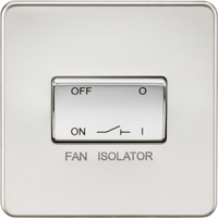 Knightsbridge SF1100PC Screwless 10AX 3 Pole Fan Isolator Switch - Polished Chrome