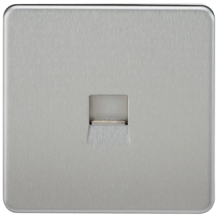 Knightsbridge SF7300BC Screwless Telephone Master Socket - Brushed Chrome - westbasedirect.com