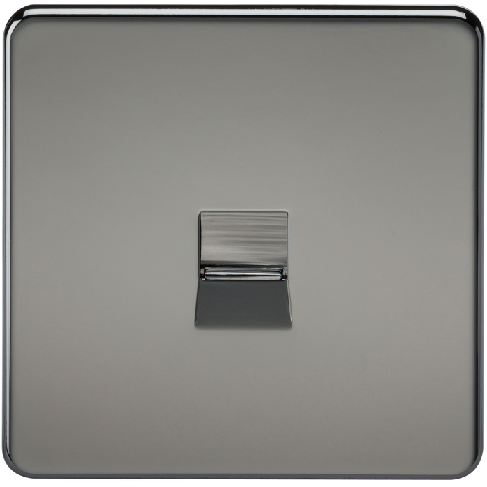 Knightsbridge SF7400BN Screwless Telephone Extension Socket - Black Nickel - westbasedirect.com