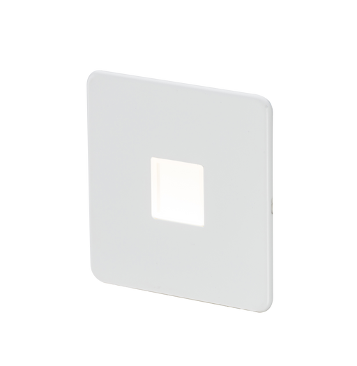 Knightsbridge SFPLMW Screwless 230V LED Plinth Light - Matt White - westbasedirect.com