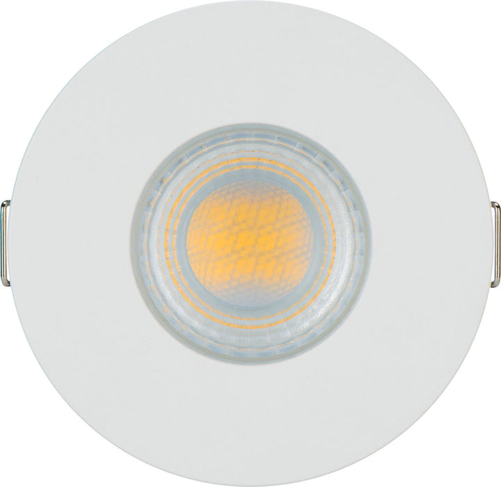 Luceco SFTF5W40/10 FType Spot Decorative LED Downlight 5W 550Lm 4000K Dimmable IP65 White Bezel - Flat (10 Pack) - westbasedirect.com