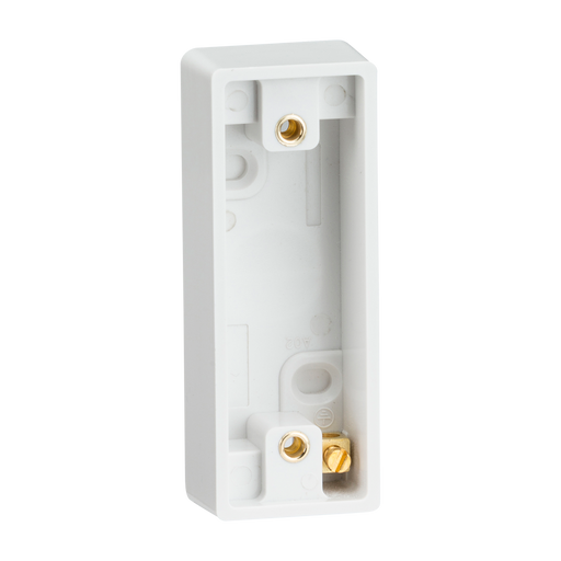 Knightsbridge SN127P White Square Edge Single 16mm Architrave Pattress Box - westbasedirect.com
