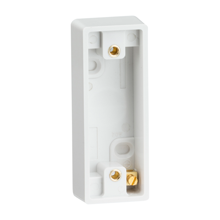 Knightsbridge SN127P White Square Edge Single 16mm Architrave Pattress Box - westbasedirect.com