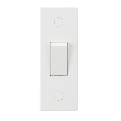 Knightsbridge SN127 White Square Edge 10AX 1G 2-Way Architrave Switch - westbasedirect.com