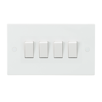 Knightsbridge SN4100 White Square Edge 10AX 4G 2-Way Switch