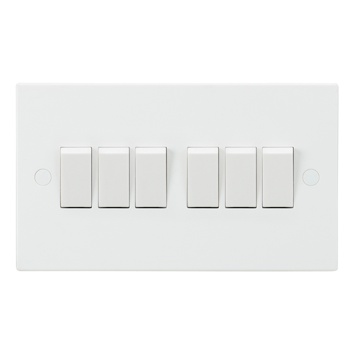 Knightsbridge SN4200 White Square Edge 10AX 6G 2-Way Switch - westbasedirect.com