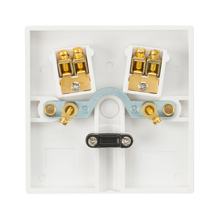 Knightsbridge SN8342 White Square Edge 20A Flex Outlet Plate - westbasedirect.com