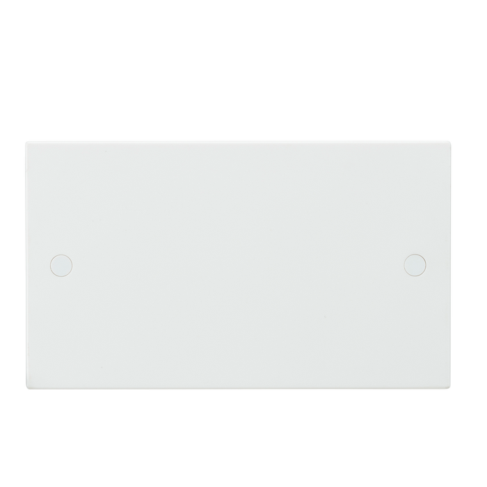 Knightsbridge SN8360 White Square Edge 2G Blanking Plate - westbasedirect.com