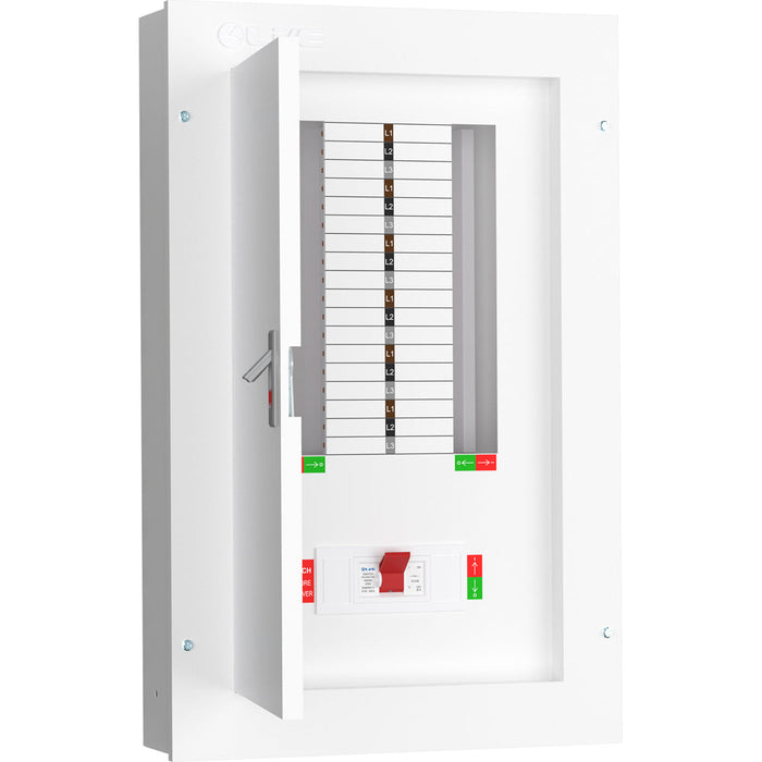 LIVE Electrical TPN12-250 TPN12-250 12 Way TP&N Distribution Board with 3 Pole 250A Main Switch Incomer